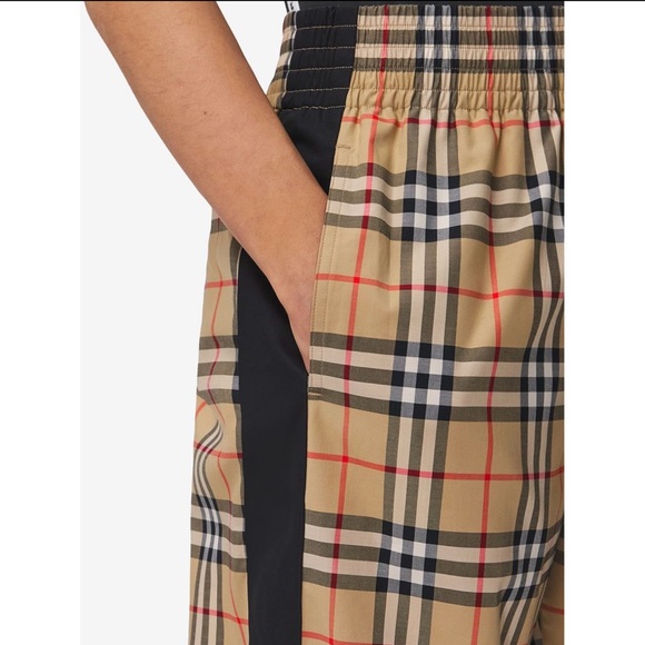 Louane Check Side Stripe Stretch Cotton Pants - Picture 5 of 6